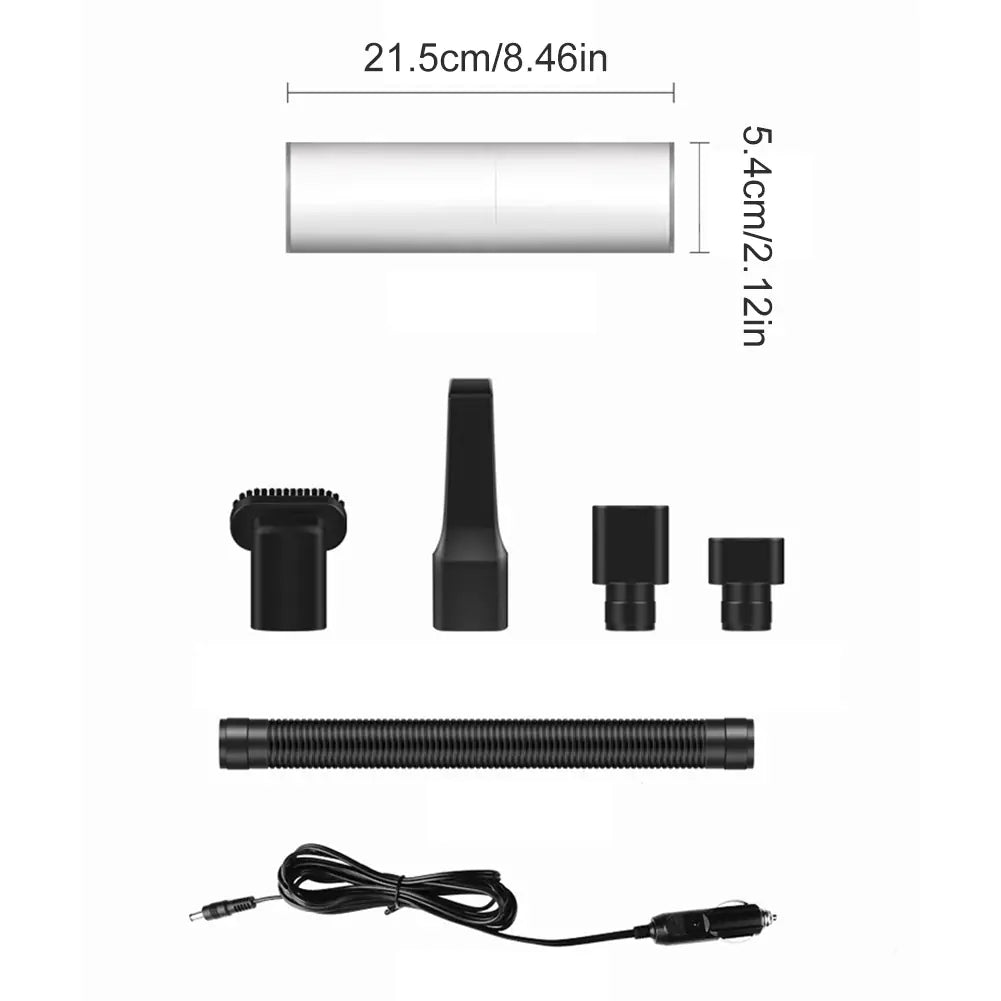 Mini Car Vacuum Cleaner, Portable 120W, Wet/Dry Use